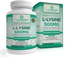 PurePremium L-Lysine 500 mg 보충교재 - 최대 힘 - Immune 지원 보충교재 - 빠른 흡수를 위한 순수한 리진 500mg - 7 달 공급 - 200 기타 제품