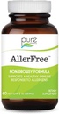 AllerFree Natural Allergy Support Supplement by Pure Essence Labs - Sinus와 Nasal Health Seasonal 알레르기를위한 비 Drowsy 알약 효소 및 허브 - 60 캡슐
