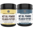 왼 해안 성과 Keto 바닐라 MCT 교원질 분말과 Keto Unflavored MCT 교원질 분말