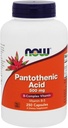 지금 음식 Pantothenic 산, 250의 모자/500 mg (2의 포장)