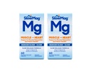 SlowMag MG 근육 + 심장 마그네슘 염화 칼슘 정제 60 개 (팩 2)