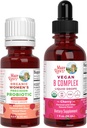 MaryRuth Organics Precision Probiotic for Women (Raspberry) 및 B Complex Drops (Cherry) | USDA Organic, Clean Label Project Verified® | 과트 건강 및 면역성 비타민 | Vegan, Non-GMO, 글루텐 프리