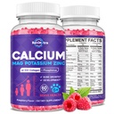 아이 & 성인을 위한 칼슘 칼륨 마그네슘 Gummies, 가수분해한 교원질과 더불어, 아연, 인, 잠을 위한 Multivitamin, 뼈 힘, 조밀도 지원, 설탕 자유로운, Raspberry 60 Gummies