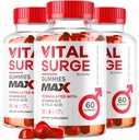 (3 팩) Vital Surge - 남자 Gummies, Vital Vita Surge 최대 최대 강도 1050 MG, VitalSurge Supplement 지원 거미 고급 공식, 프리미엄 비타민 Gomitas (180 Gummies)