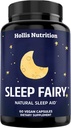 SLEEP FAIRY 천연 수면 보조 | 마그네슘 글리세라이드 500mg, Melatonin 10mg, L-Theanine, B6, 5-HTP, GABA, Valerian Root & Ashwagandha | 성인의 초본 자환 | Vegan Sleep Pills | 미국