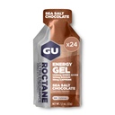 GU Energy Roctane Ultra Endurance Energy Gel, Vegan, Gluten-Free, Kosher 및 Dairy-Free On-The-Go Sports Nutrition for Running, Biking, 하이킹 또는 스키, 바다 소금 초콜릿, 24Count