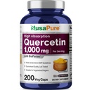 NusaPure Quercetin 1000mg - 200의 Veggie 모자 (비 GMO, 채식주의자, 채식주의) Bioperine