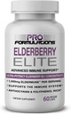 Pro Formulations - Elderberry Elite - 가장 강력한 사용 가능한 Elderberry Extract 65 : 1 - 고급 면역 지원 캡슐 - 60 ct - 1,000 mg의 서빙 - 채식주의, 인공 색상 또는 풍미 없음