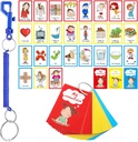 27 Autism Communication Cards Visual Aid Nonverbal Communication Board Speech Delay Feelings Emotions Flash Cards Autism Special Needs Cue Cards 언어 학습 장난감 어린이를위한 어린이 성인