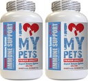 I LOVE MY PETS LLC 고양이 면역 체계 - 애완 동물 면역 지원 - 개와 고양이 - 부스터 - 건강 - 우유 고양이를위한 이틀 - 120 치료 (2 병)