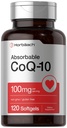 Horbäach CoQ10 100mg Softgels | 120 개 | 비 GMO 및 글루텐 무료 보충