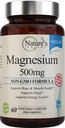 Nature's Potent Magnesium Supplements | 마그네슘 시트레이트 및 마그네슘 산화물 500mg | 여성 및 남성용 Vegan 마그네슘 보충 | 미국 수면 지원용 마그네슘 - 60 Veggie 캡슐