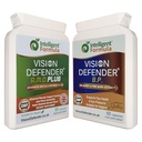Vision Defender A.M.D. Plus & BP Eye Care 번들 - AREDS2 (Lutein, Zeaxanthin, 비타민 C & E, 구리, 아연), Plus Meso-Zeaxanthin, Bilberry, Pine Bark와 고급 아이 보충제. 영국에서 만든