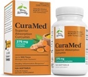 Terry Naturally CuraMed 375mg - 뇌 및 면역 건강 지원을위한 산화 방지제 보충 - Curcumin & Turmeric Essential Oil과 다이어트 보충 - 초본 Liver Support - 120 Softgels