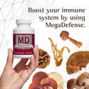 Waiora MegaDefense 버섯 캡슐 매일 웰빙, 6 버섯 보충: Reishi, 터키 꼬리, Cordyceps, Maitake, Agaricus & Shiitake, Non-GMO (2 Bott/60 Veggie Cap serv)