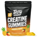TASTY GAINS Creatine Gummies - Creatine Monohydrate의 90g - 운동 보충제 - 남성 및 여성을위한 근육 및 부스트 강도 구축 - 미국에서 만든 - 비 GMO - Vegan Friendly (대형, 파인애플 망고)