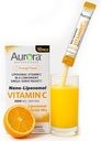 오로라 Nutrascience Nano-Pack Liposomal 비타민 C 분말 음료 혼합, 면역 지원, 서빙 당 고강도 3,000 mg 10 단 하나 Serve Packets, 오렌지