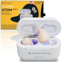 Audien Hearing ATOM PRO 2 무선 충전식 OTC 보청기, 프리미엄 컴포트 디자인 및 거의 보이지 않는