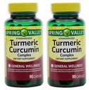 Spring Valley Stndr Turmeric Curcumin Complex 규정식 보충교재 캡슐, 500 mg, 90의 조사 병, 2 팩