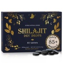 순수한 Shilajit 수지 건조한 하락 - 높은 힘, 급료 A, 더 나은 에너지 대사를 위한 Fulvic 산 & 85+ 추적 무기물에 100% 순수한 & 면역성이 있는 Immune 지원 | 남자 & 여자를 위한 60의 쉬운 부엌 정제