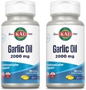 KAL 마늘 오일 2000 Softgels, 100 개 | 팩 2