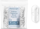 PureCaps USA - 빈 채식 채식 채식 채식 채식 채식 캡슐 크기 000 | 1,000 Joined Pills| Clear| Non-GMO 인증 | SLS, 글루텐, 보존 무료