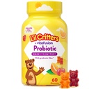 L'il Critters Probiotic Daily Gummy Supplement for Kids, 소화 건강 지원, 포도, 체리 및 오렌지 맛, 60 구미