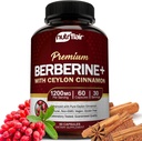 NutriFlair 프리미엄 Berberine HCL 1200mg, 60 캡슐 - 플러스 순수 True Ceylon Cinnamon, 보충제 알약, 면역 시스템 지원