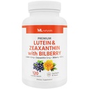 ML Naturals 프리미엄 Lutein & Zeaxanthin Bilberry 120 야채 캡슐. Lutein 40 mg, Zeaxanthin 5 mg 및 Bilberry 100 mg. 우수한 품질. 건강한 눈 & 시각, NSF 인증 및 cGMP 준수