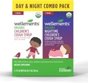 Wellements Organic Day & Nighttime Children's Cough Combo Syrup | Soothing Daytime & Nighttime Cough Relief USDA Organic | 가치 팩 (2) 4 Fl Oz. 병, 1 년 +