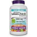 Webber Naturals Wild Salmon & Fish Oil 1000 mg (EPA 180 DHA 120) 보너스 크기 150 + 30 Softgels