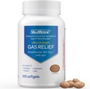 ValuMeds Gas Relief for Adults Simethicone | Relieve Bloating, Pain, Discomfort, Irregularity | PHAZYME 및 Gas-X의 활성 성분 비교 (365 Count - 180mg)