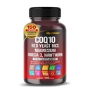 Coenzyme Q10 (Ubiquinone) 빨간 효모 밥 Hawthorn Omega 3 비타민 C Niacin 아연 비타민 K2-150 캡슐