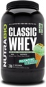 NutraBio 클래식 Whey Protein Powder- 25G Protein Per Scoop - 풀 스펙트럼 아미노산 프로필 - 필러 없음, 인공 색상, 보존제 - (Pistachio Delight, 2 파운드)