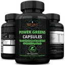 슈퍼 그린 - 면역 시스템 지원 - 500 mg 120 Vegan 캡슐 - 매일 부스터를위한 슈퍼 푸드 - Acai, Wheatgrass, Guarana, Chlorella, Flaxseed, Matcha, Maca와 건강한 Keto 혼합