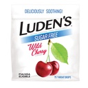 Luden's Sore Throat Relief Lozenges for Minor Everyday Irritation & Dry Mouth, Sugar Free Wild Cherry flavored Drops, 75 카운트