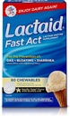 Lactaid 빠른 행위 Lactose Intolerance Chewables Lactase 효소, 바닐라 강선전도, 1ct의 60의 Pks.