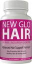 새로운 Glo Hair Skin and Nails 보충교재 - Biotin를 가진 진보된 유일한 머리 성장 비타민 그리고 무기물 - 글루텐 자유로운 60의 캡슐 - 머리 Lash 피부 및 못 여분 힘 공식 성장 승압기