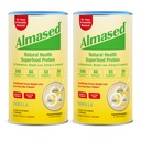 Almased 바닐라 식사 보충 Shake - 낮은 글리세라이드 높은 식물 기본적인 단백질 분말 영양 무게 건강 지원 보충교재 - 바닐라 풍미 - 17.6 oz (1.1 파운드 (2 팩)