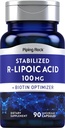 Piping Rock 안정화 R-Lipoic Acid 100mg | 90 캡슐 | Biotin Optimizer | Non-GMO, 글루텐 무료 보충
