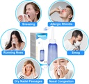 300 ML Nasal Rinse Neti Pot Sinus Rinse Bottle Gentle Nasal Wash Bottle Nose Cleaner 성인 및 Kid 효과적인 압력 Irrigatio 20 Nasal Wash Salt Packets BPA 무료