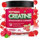 남자 & 여자 120 CT를 위한 크레아틴 Monohydrate Gummies - 서빙 당 크레아틴 Monohydrate의 5600mg, 근육 지원 & 에너지 부스트를 위한 Chewable Creatine Monohydrate, 설탕 자유로운, Vegan (Raspberry 풍미)
