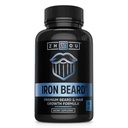 Zhou Iron Beard - Beard Growth Vitamins Men, Premium Biotin, Saw Palmetto & B Vitamin Pills to Support Facial Hair, Beard Care Supplement for Full Beard - 60 Veggie 캡슐
