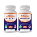 Vitamatic 메틸 비타민 B12 (Methylcobalamin) 10,000 mcg (10mg) 60 Lozenges - 비타민 B12 (2 팩)의 우량한 근원