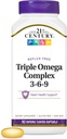 21세기 비타민 엔테틱 코팅 트리플 오메가 Complex 3-6-9, Reflux 무료 90 Softgels, MTC22874X5