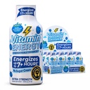 비타민 에너지 Immune+ 여분 힘 에너지 탄 파란 라즈베리 12 팩, 260mg 자연적인 카페인, B 비타민, Citicoline, 녹차, Immunity & 초점 지원, 영 설탕, 글루텐 자유로운 1.93 fl oz