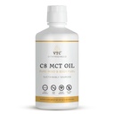 VTC VitaTradingCo. 100 % 순수 C8 MCT 오일 | 3X 증류 Caprylic 산 | 청정 에너지에 대한 건강한 지방 | 안정적으로 Sourced | Non-GMO, Paleo, Keto | 32oz, 64 서빙 (불꽃)