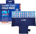 CryoMAX 재사용 가능한 콜드 팩 - 8-Hour Long-Lasting Cold Therapy Ice Pack, 조절 가능한 착용 가능한 압축 스트랩, 통증 완화, 부상, Hip Surgery Swelling, Migraines - T-Shape (1 개)