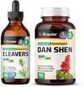 BIO KRAUTER Cleavers Tincture 4 Fl. Oz. & Dan Shen 100 캡슐