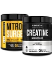 Jacked Factory Nitrosurge Build Pre Workout with Creatine for Muscle Building (30 서빙, 북극 화이트) & 근육 성장을위한 크레아틴 Monohydrate Powder & 증가 된 강도 (30 서빙, 불발)